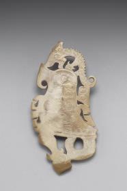 图片[2]-Jade Ornament in the shape of phoenix crowned with dragon, Late Shang dynasty-China Archive